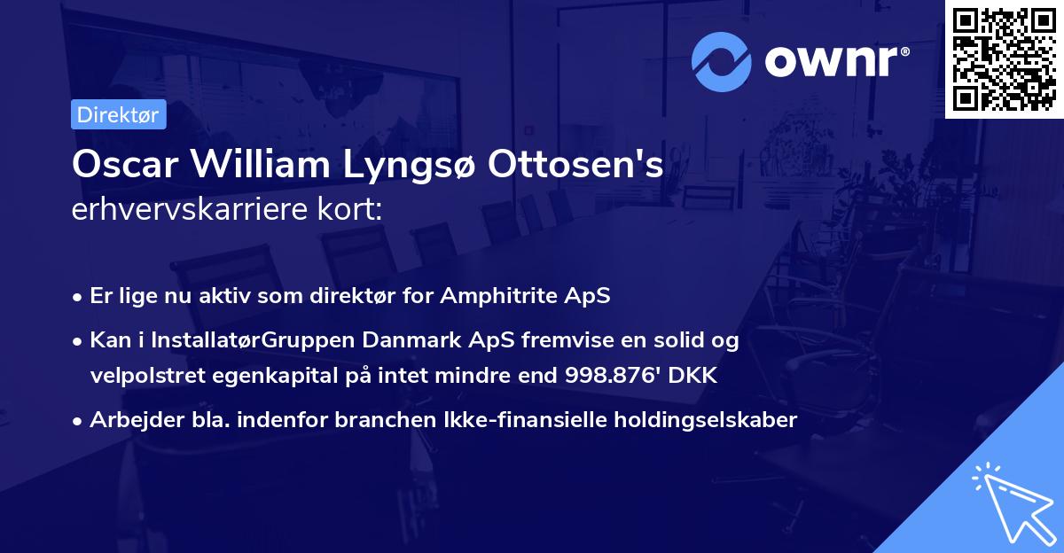 Oscar William Lyngsø Ottosen's erhvervskarriere kort