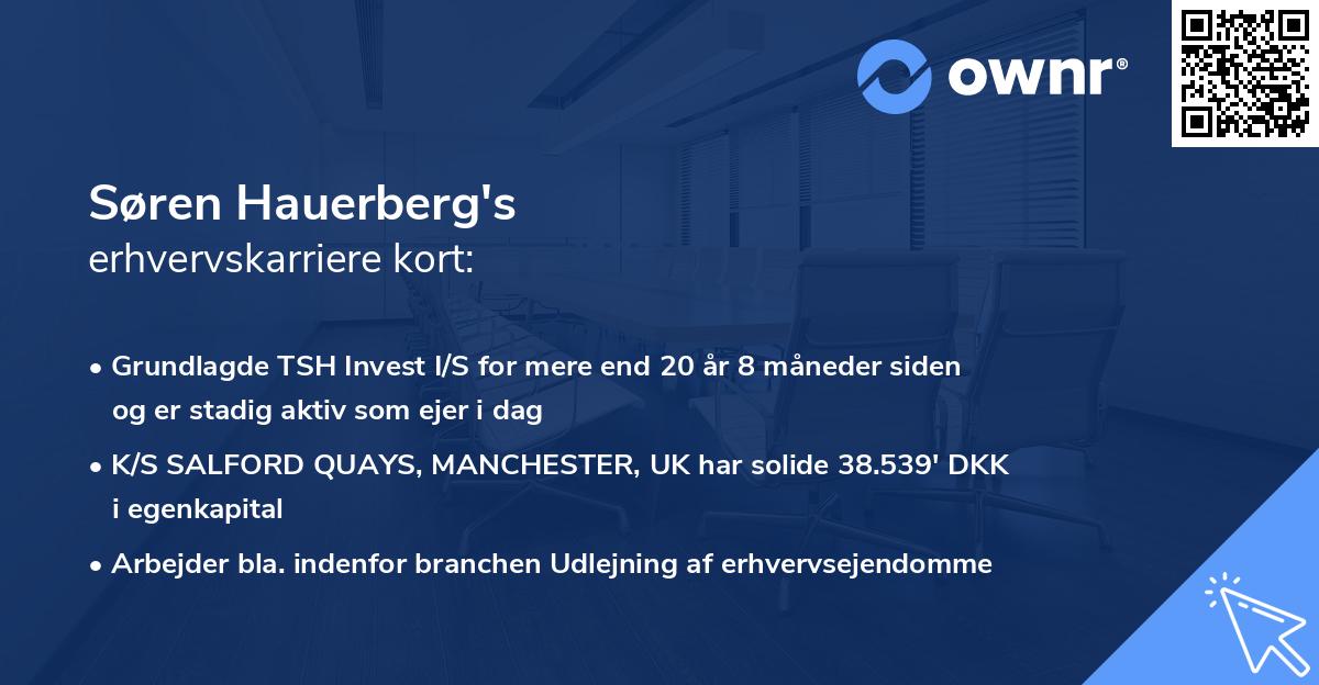 Søren Hauerberg's erhvervskarriere kort