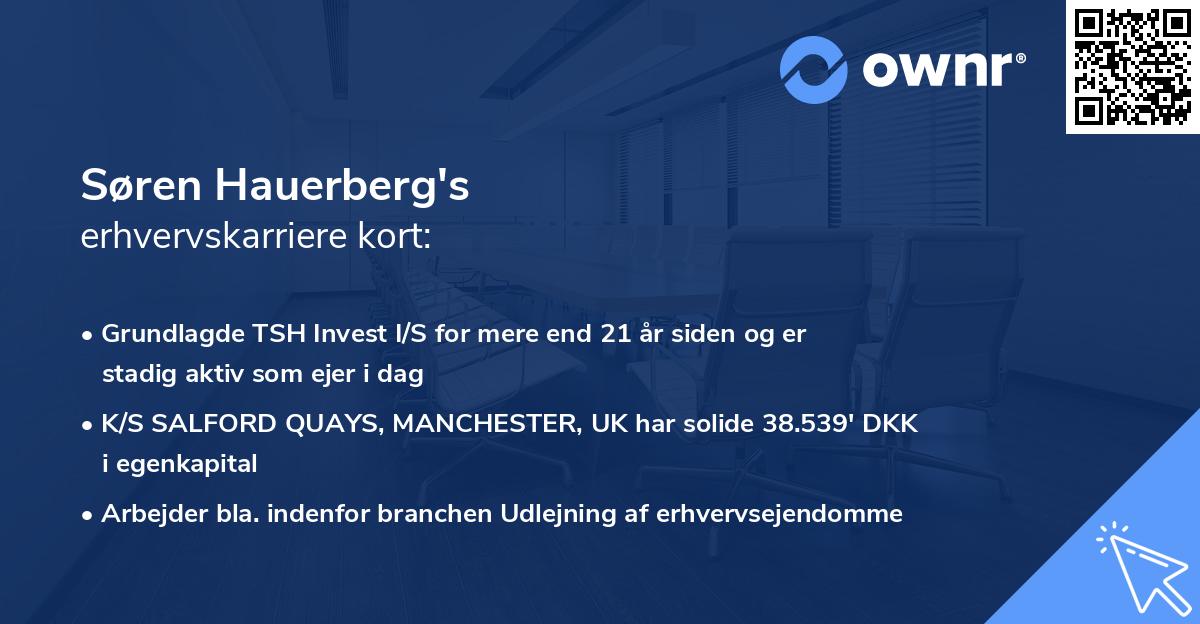 Søren Hauerberg's erhvervskarriere kort