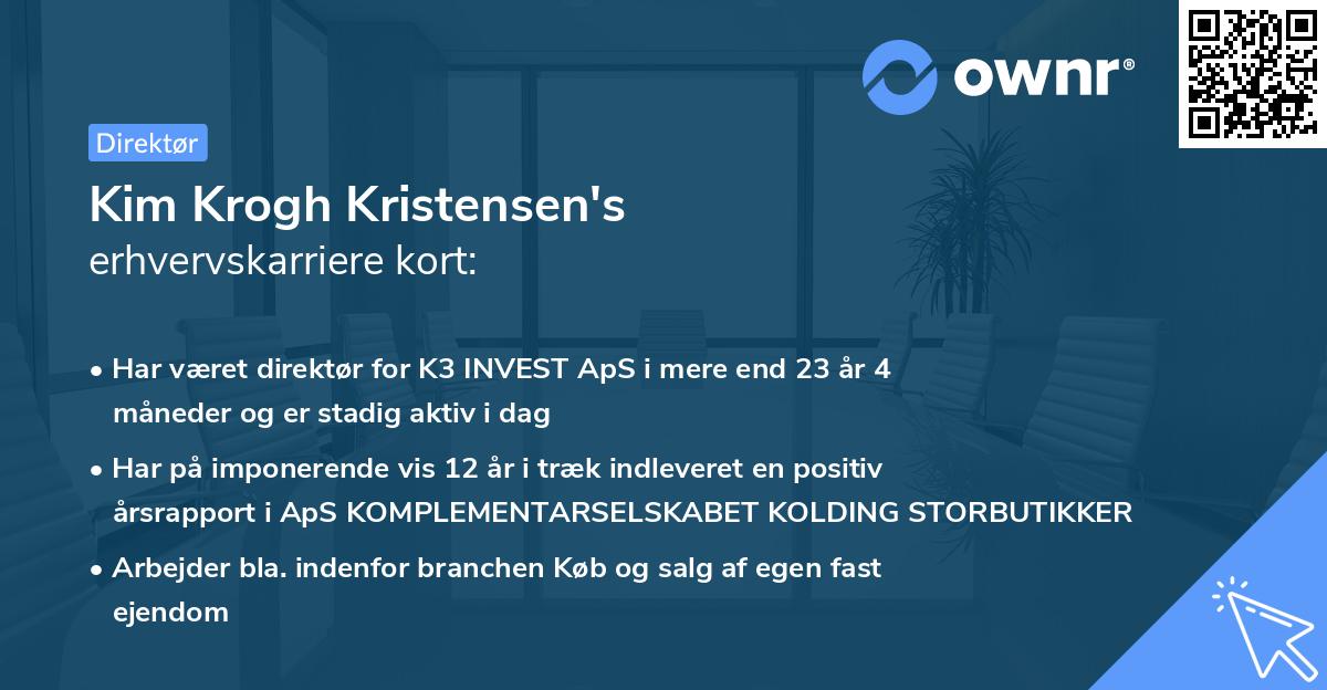 Kim Krogh Kristensen's erhvervskarriere kort