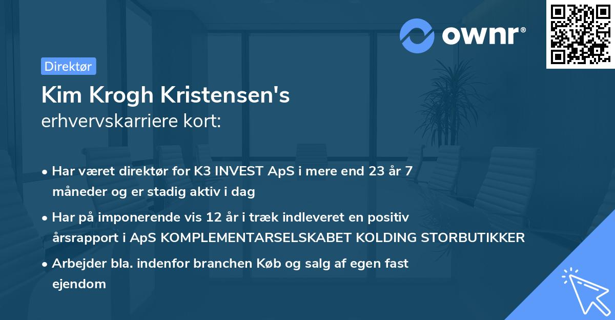 Kim Krogh Kristensen's erhvervskarriere kort