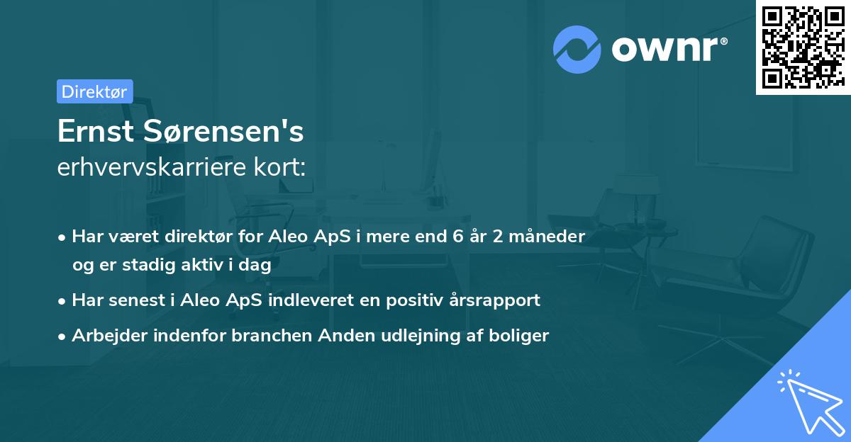 Ernst Sørensen's erhvervskarriere kort