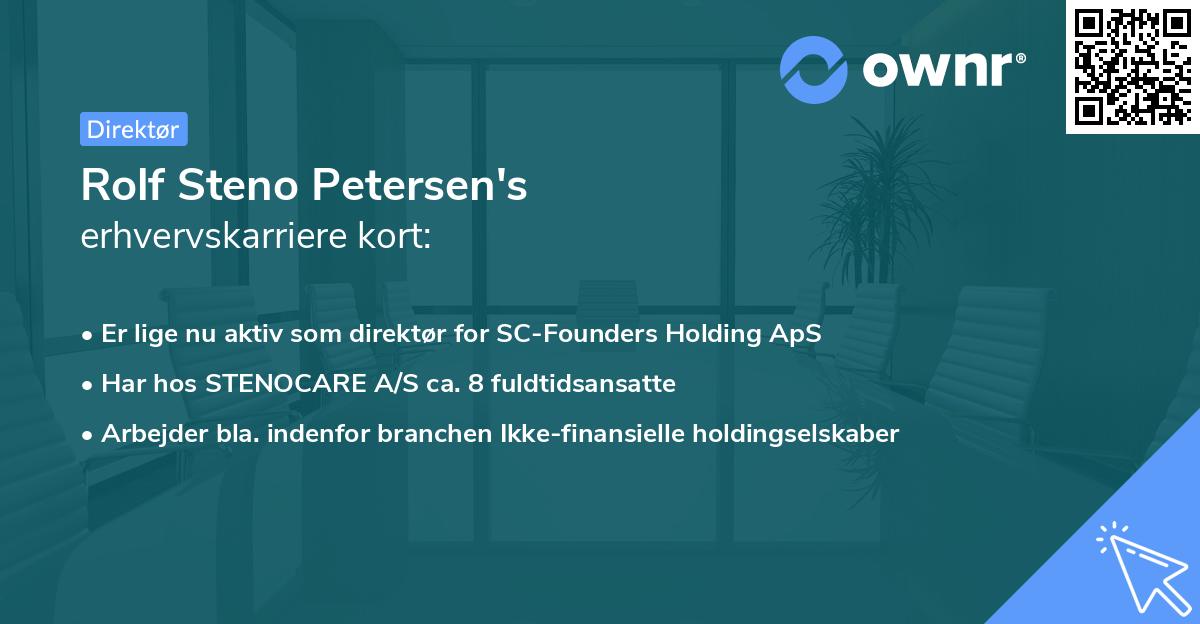 Rolf Steno Petersen's erhvervskarriere kort