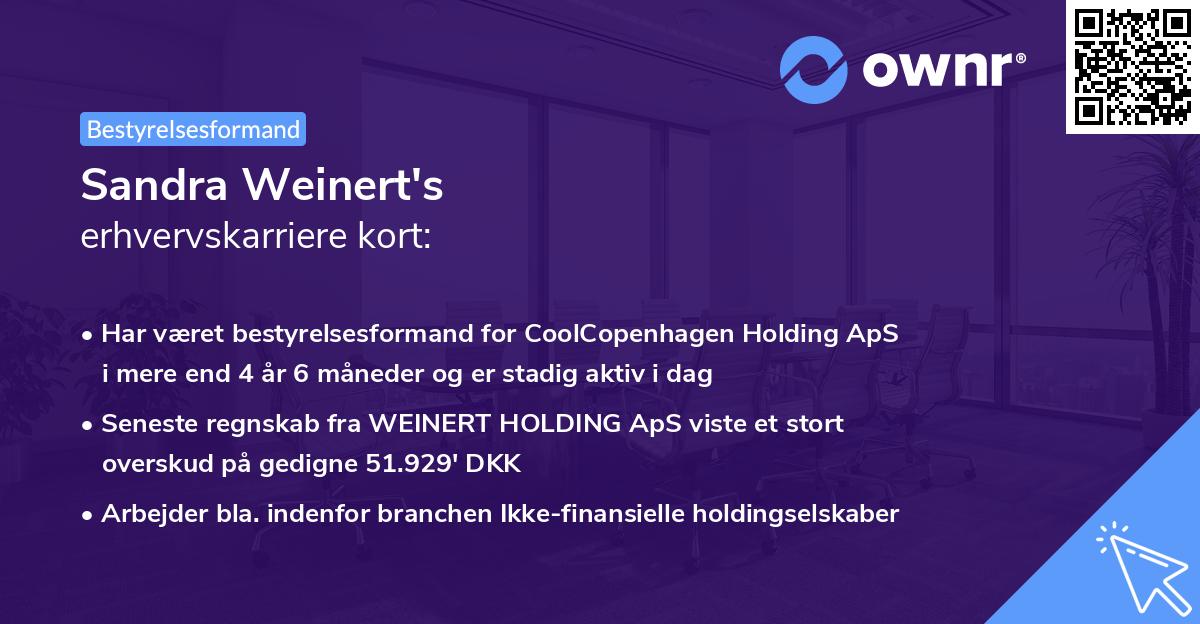 Sandra Weinert's erhvervskarriere kort