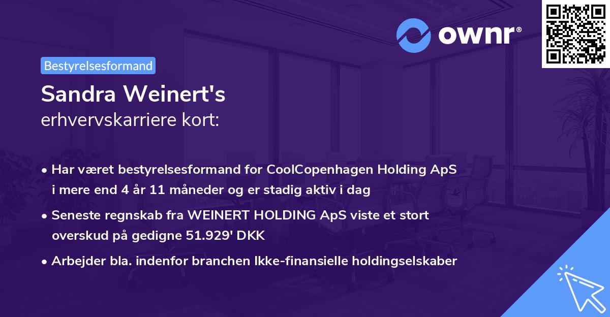 Sandra Weinert's erhvervskarriere kort