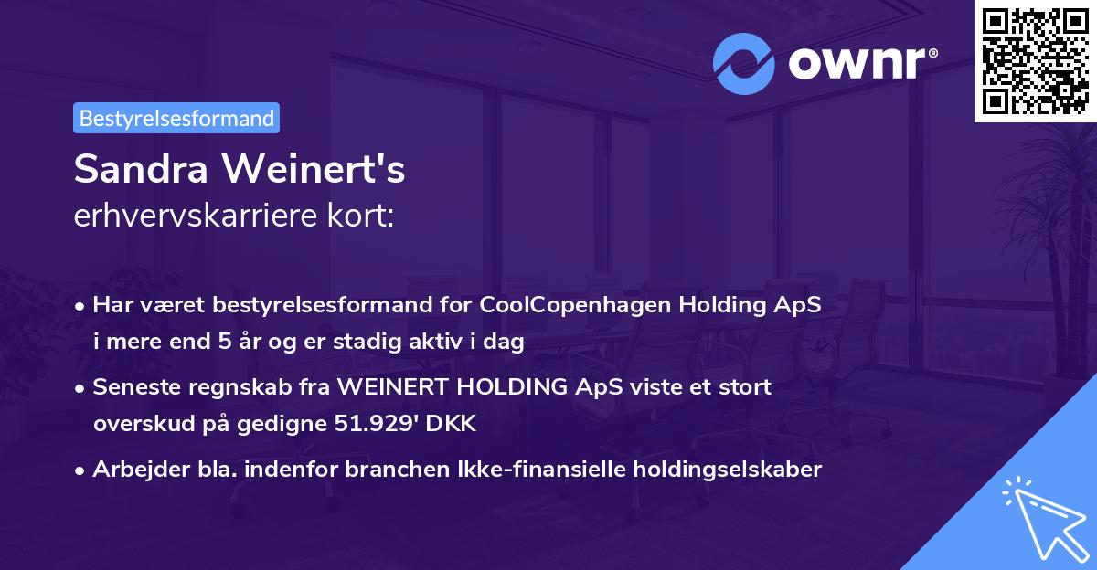 Sandra Weinert's erhvervskarriere kort