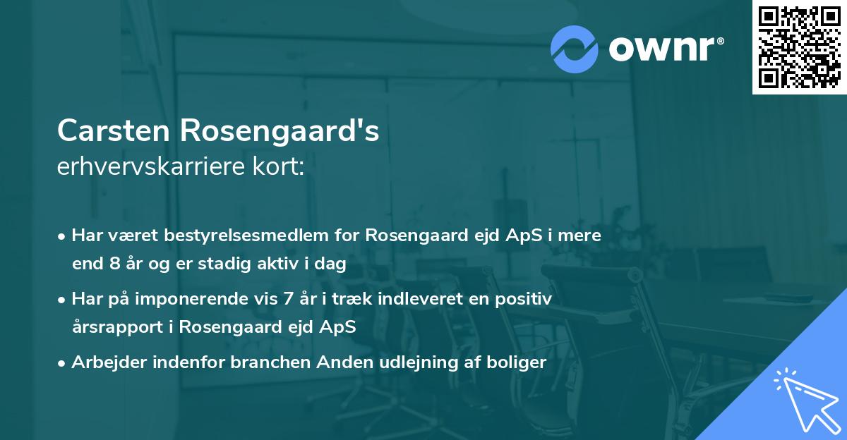 Carsten Rosengaard's erhvervskarriere kort