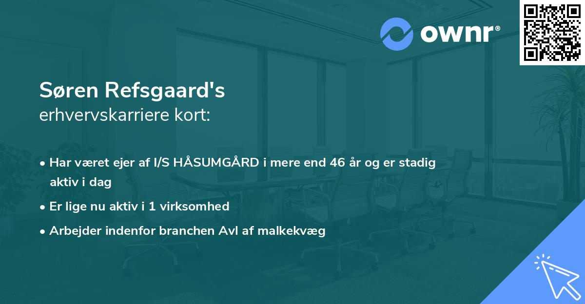Søren Refsgaard's erhvervskarriere kort