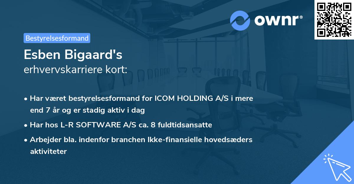Esben Bigaard's erhvervskarriere kort
