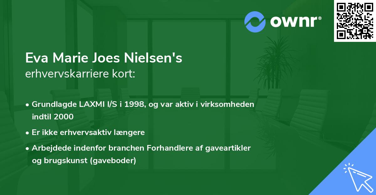 Eva Marie Joes Nielsen's erhvervskarriere kort