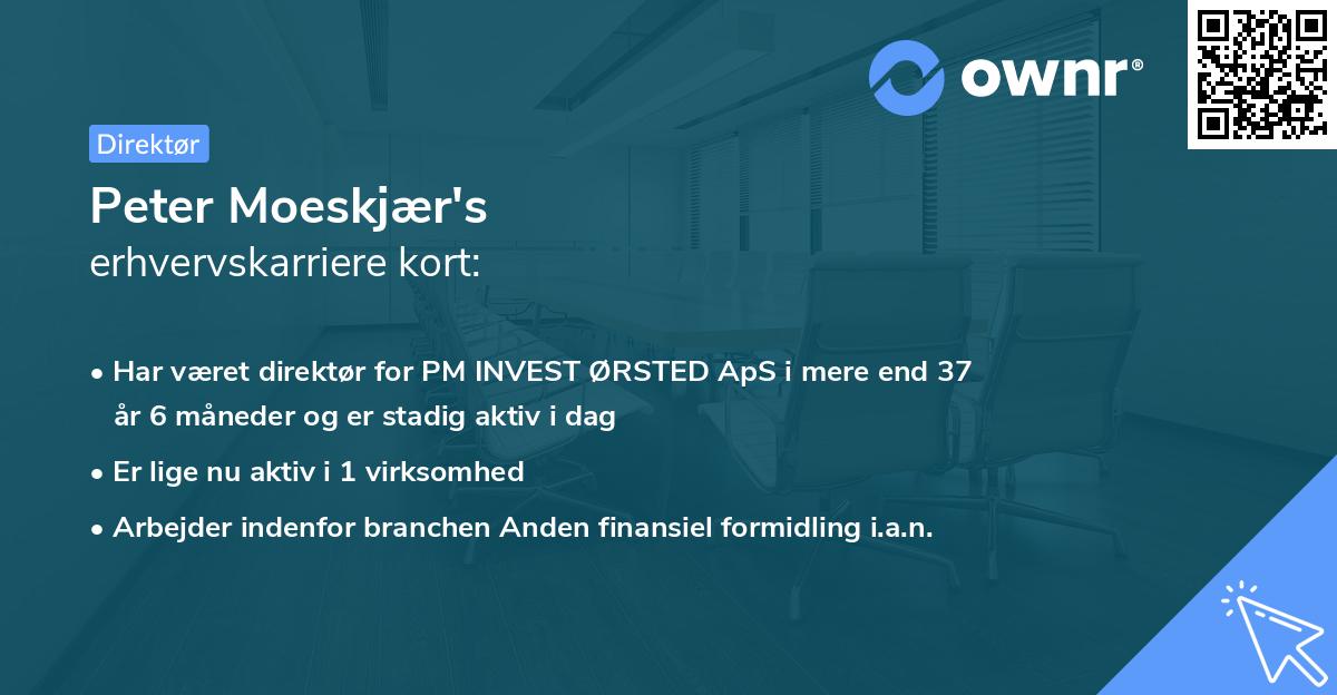 Peter Moeskjær's erhvervskarriere kort