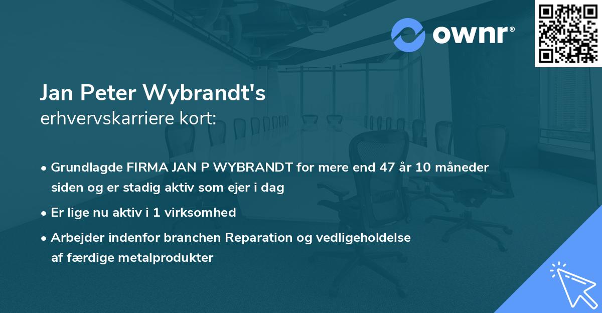 Jan Peter Wybrandt's erhvervskarriere kort