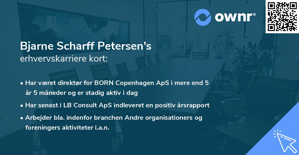 Bjarne Scharff Petersen's erhvervskarriere kort