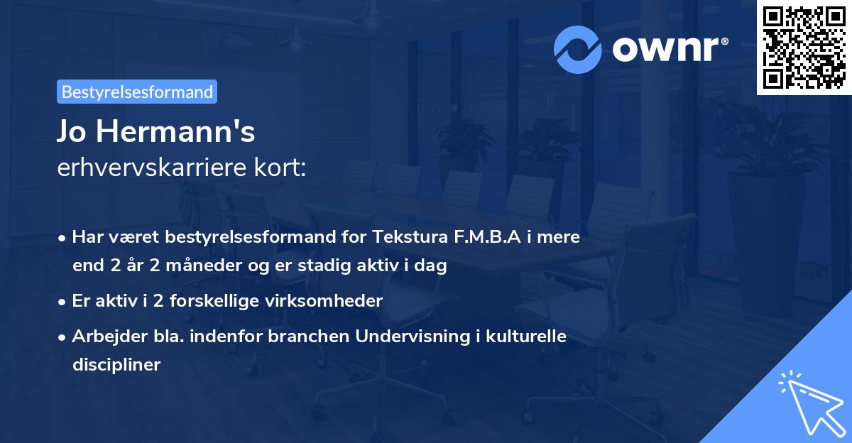 Jo Hermann's erhvervskarriere kort
