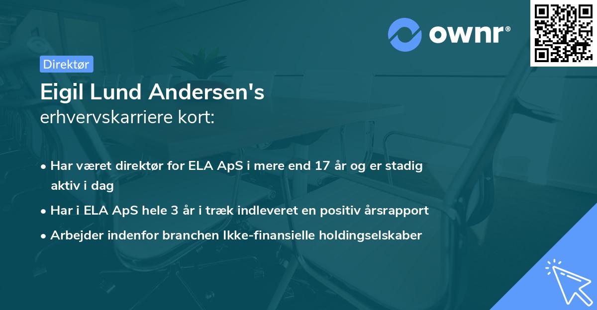 Eigil Lund Andersen's erhvervskarriere kort