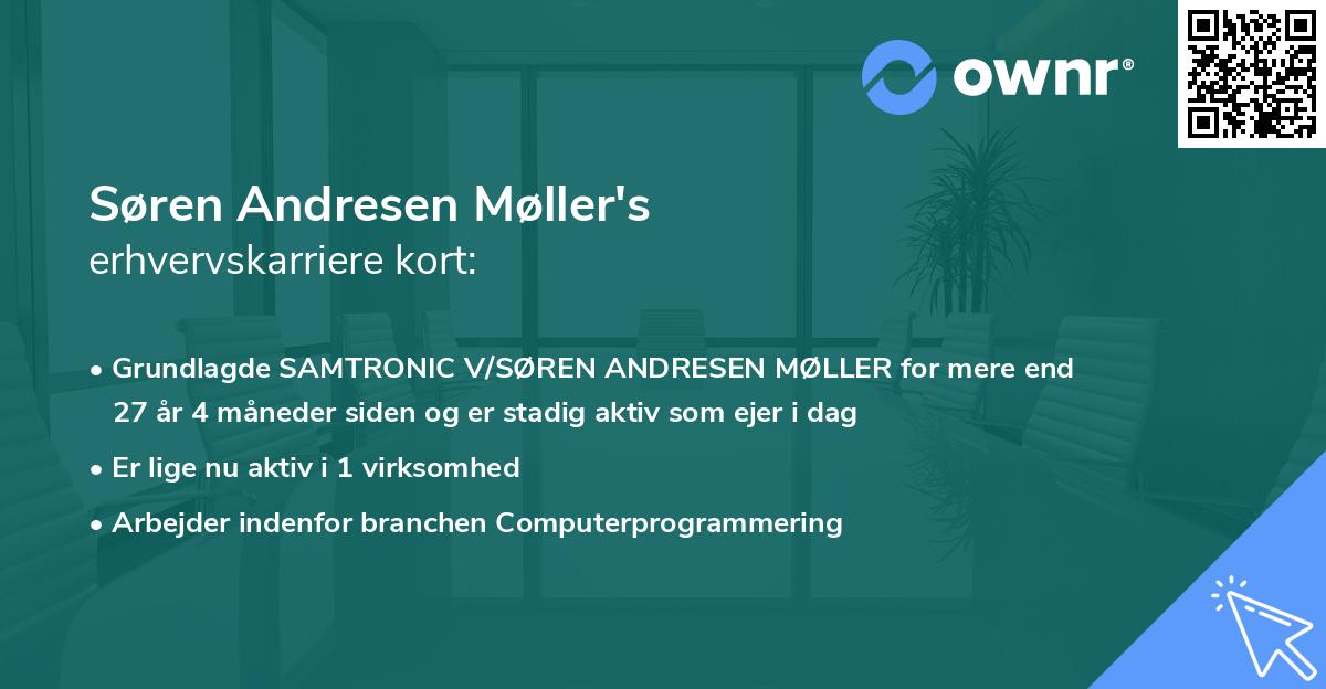 Søren Andresen Møller's erhvervskarriere kort