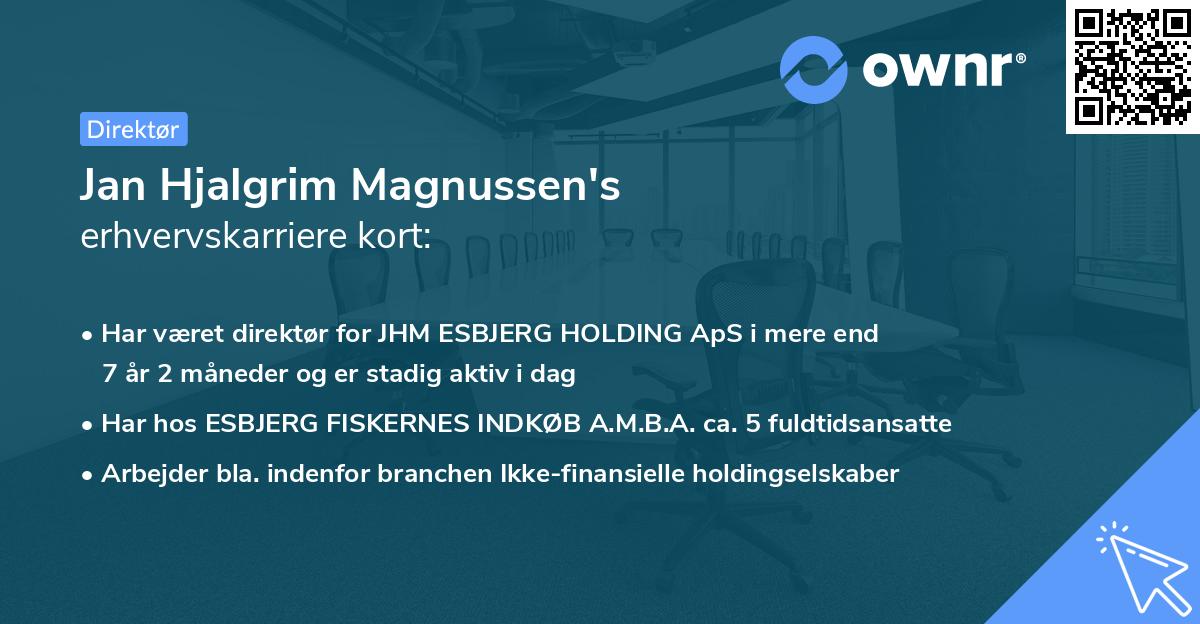 Jan Hjalgrim Magnussen's erhvervskarriere kort