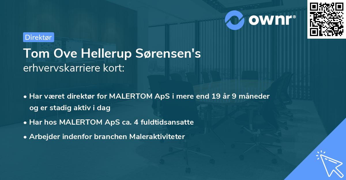 Tom Ove Hellerup Sørensen's erhvervskarriere kort