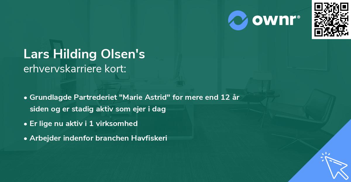 Lars Hilding Olsen's erhvervskarriere kort