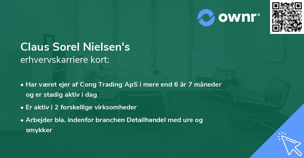 Claus Sorel Nielsen's erhvervskarriere kort
