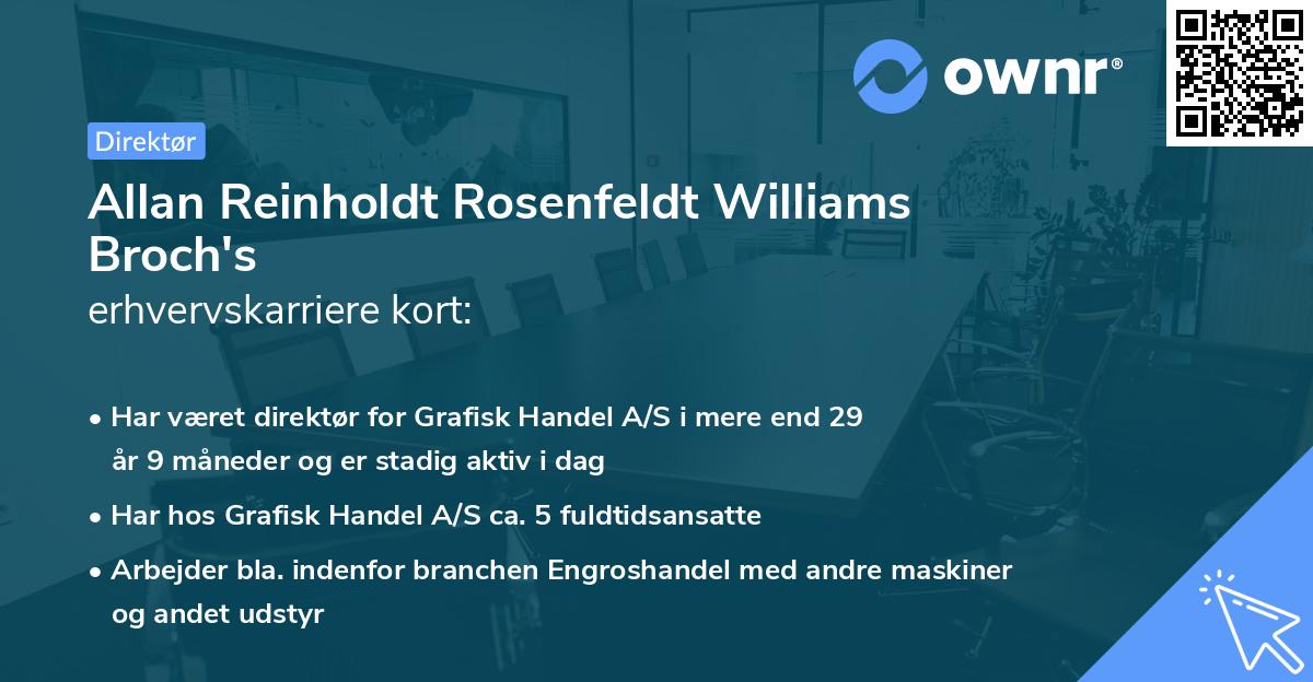 Allan Reinholdt Rosenfeldt Williams Broch's erhvervskarriere kort