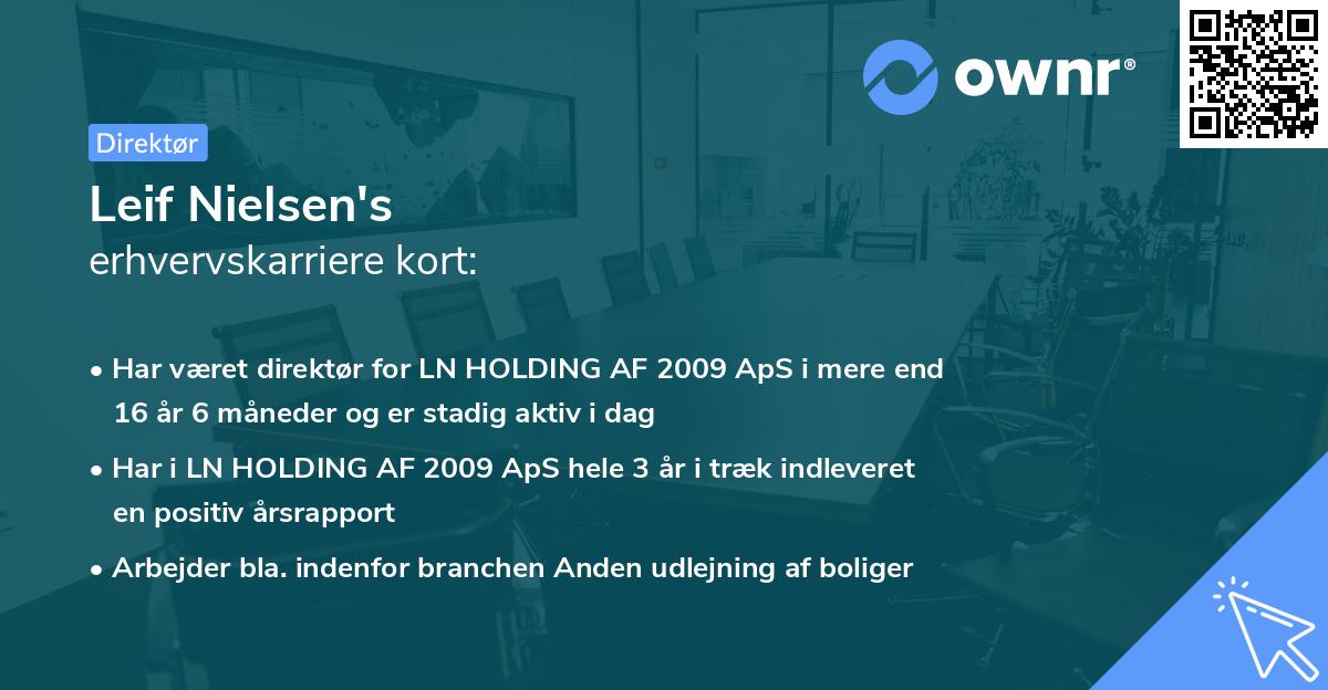 Leif Nielsen's erhvervskarriere kort