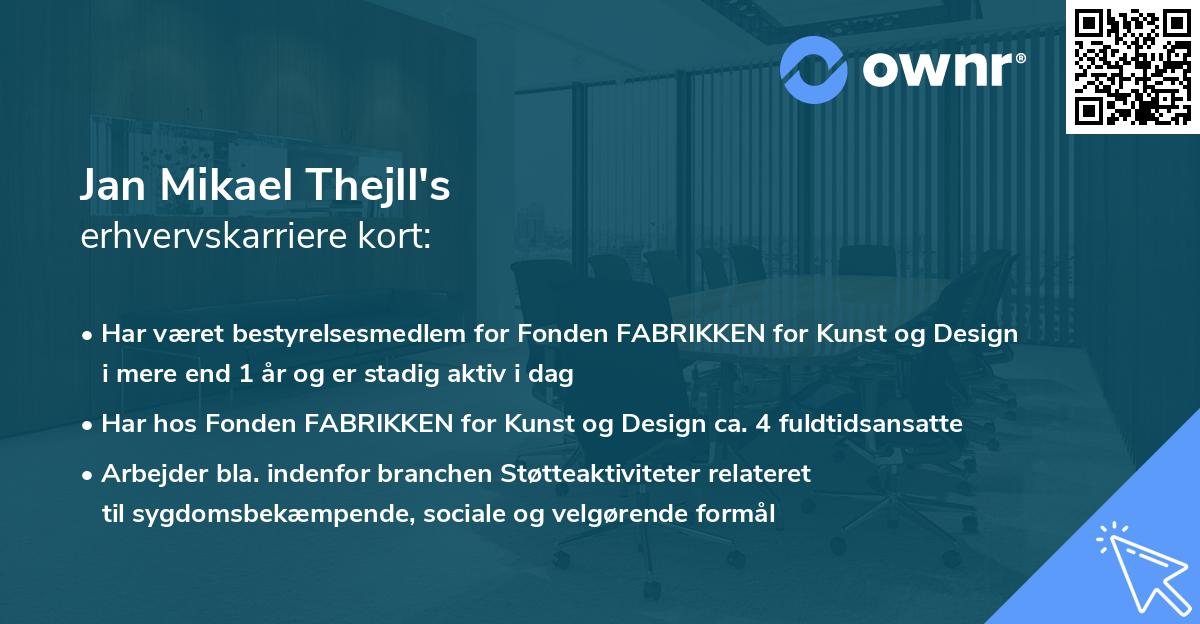 Jan Mikael Thejll's erhvervskarriere kort