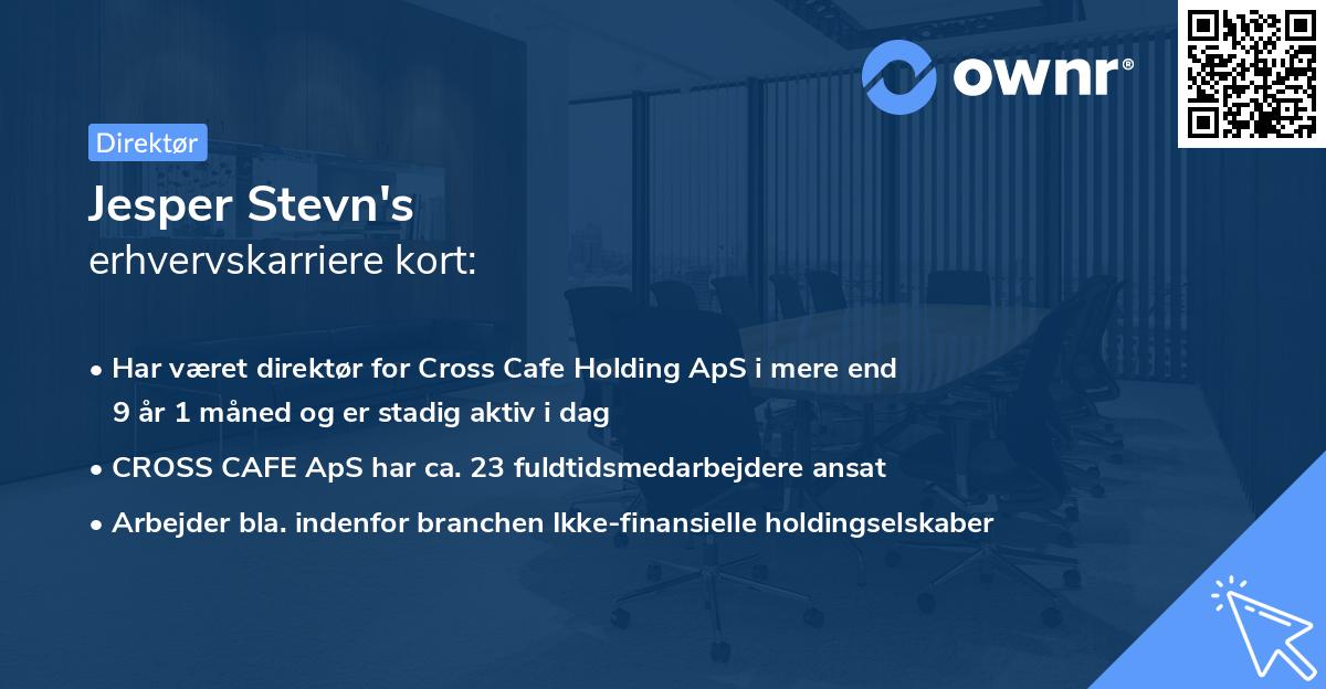 Jesper Stevn's erhvervskarriere kort