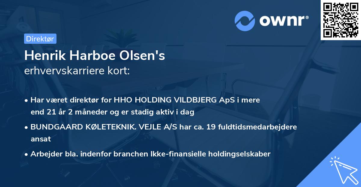 Henrik Harboe Olsen's erhvervskarriere kort