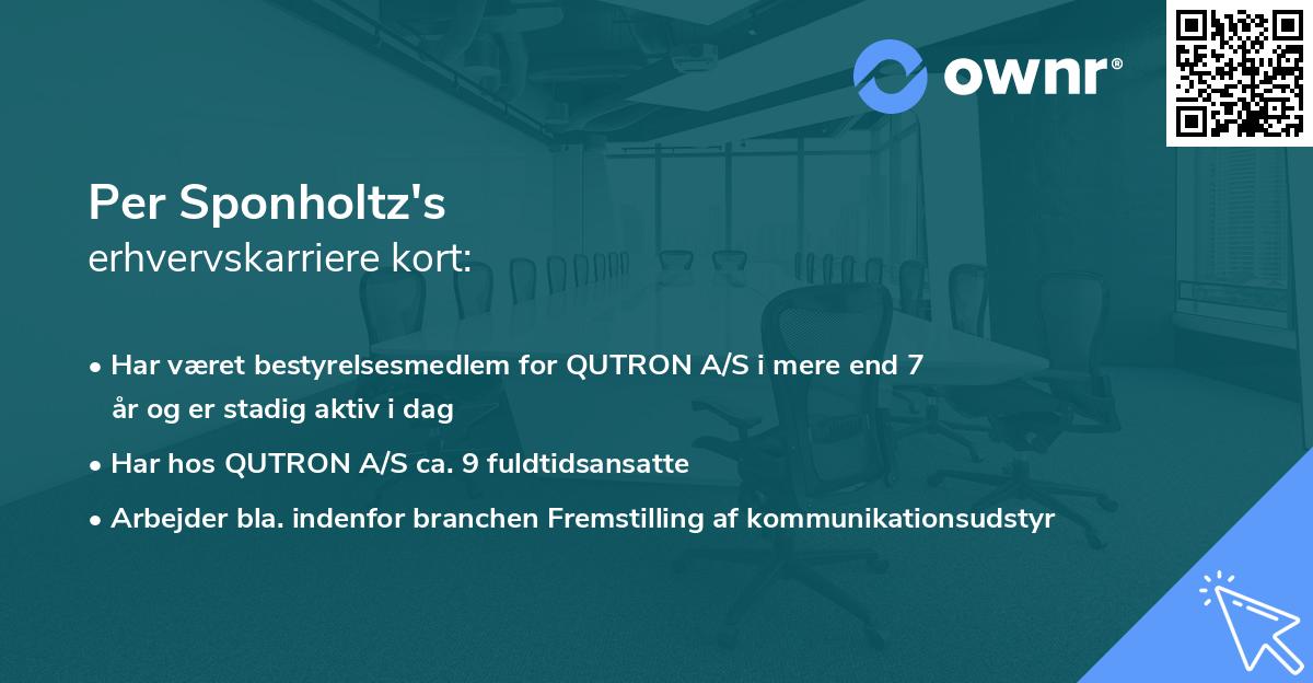 Per Sponholtz's erhvervskarriere kort