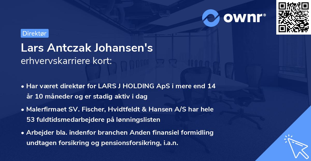 Lars Antczak Johansen's erhvervskarriere kort
