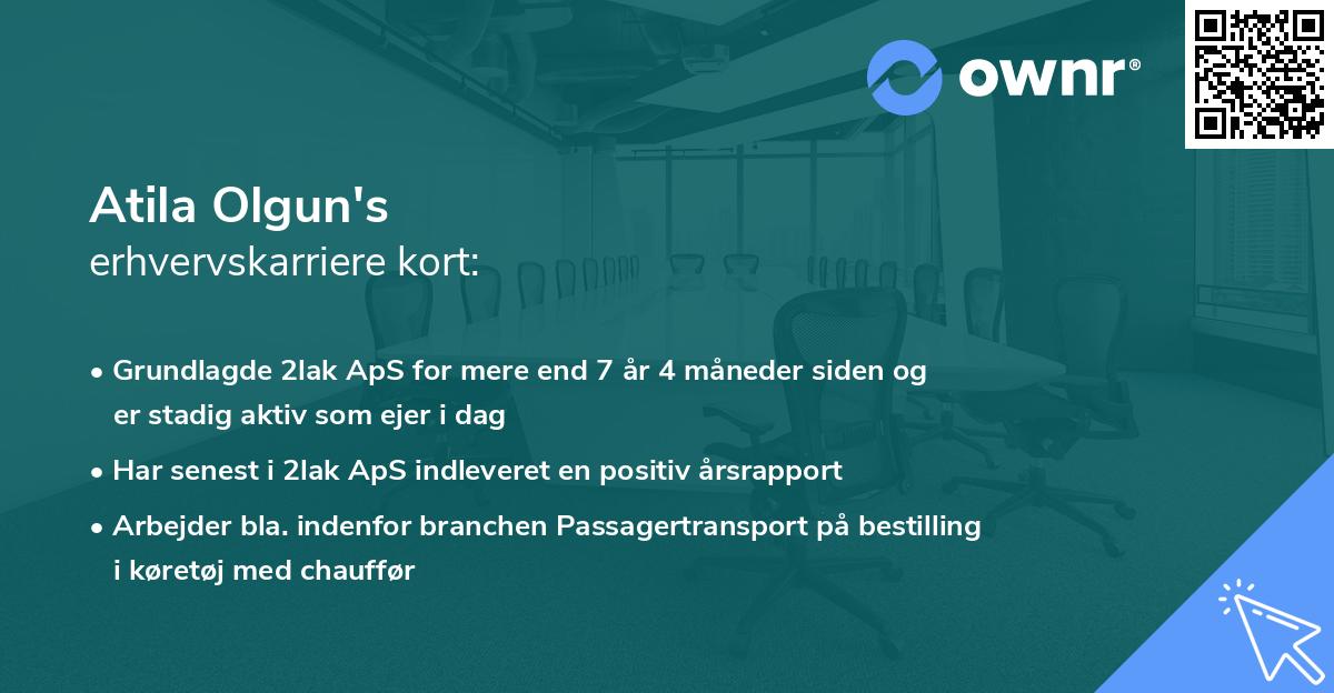 Atila Olgun's erhvervskarriere kort