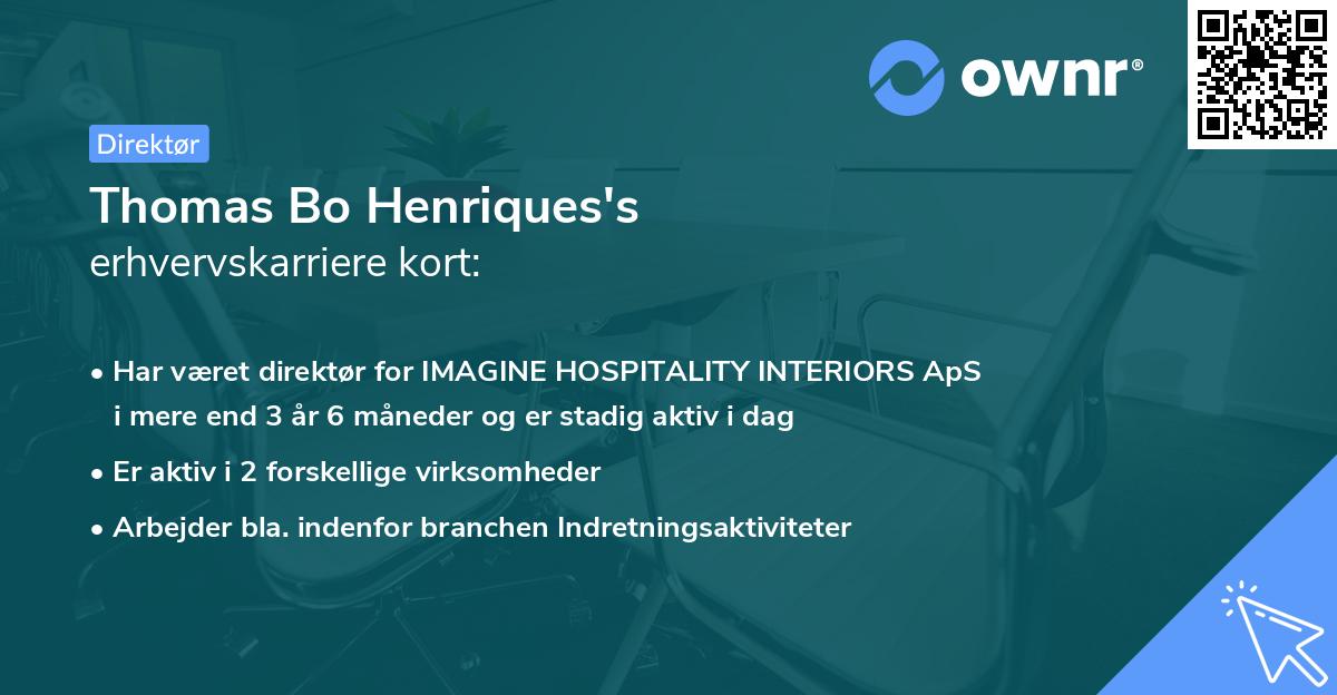 Thomas Bo Henriques's erhvervskarriere kort