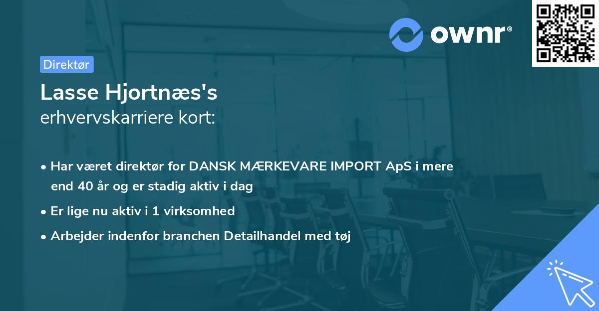 Lasse Hjortnæs's erhvervskarriere kort