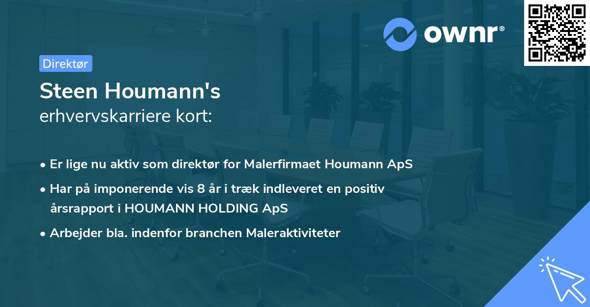 Steen Houmann's erhvervskarriere kort