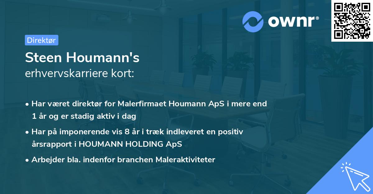 Steen Houmann's erhvervskarriere kort