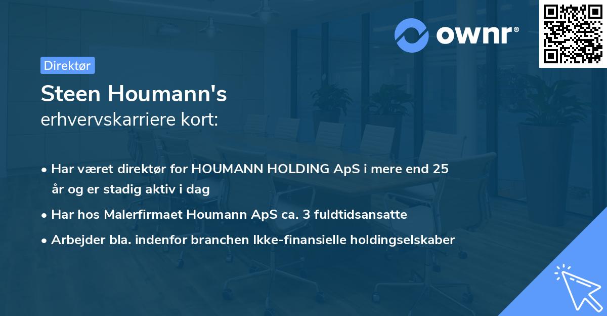 Steen Houmann's erhvervskarriere kort