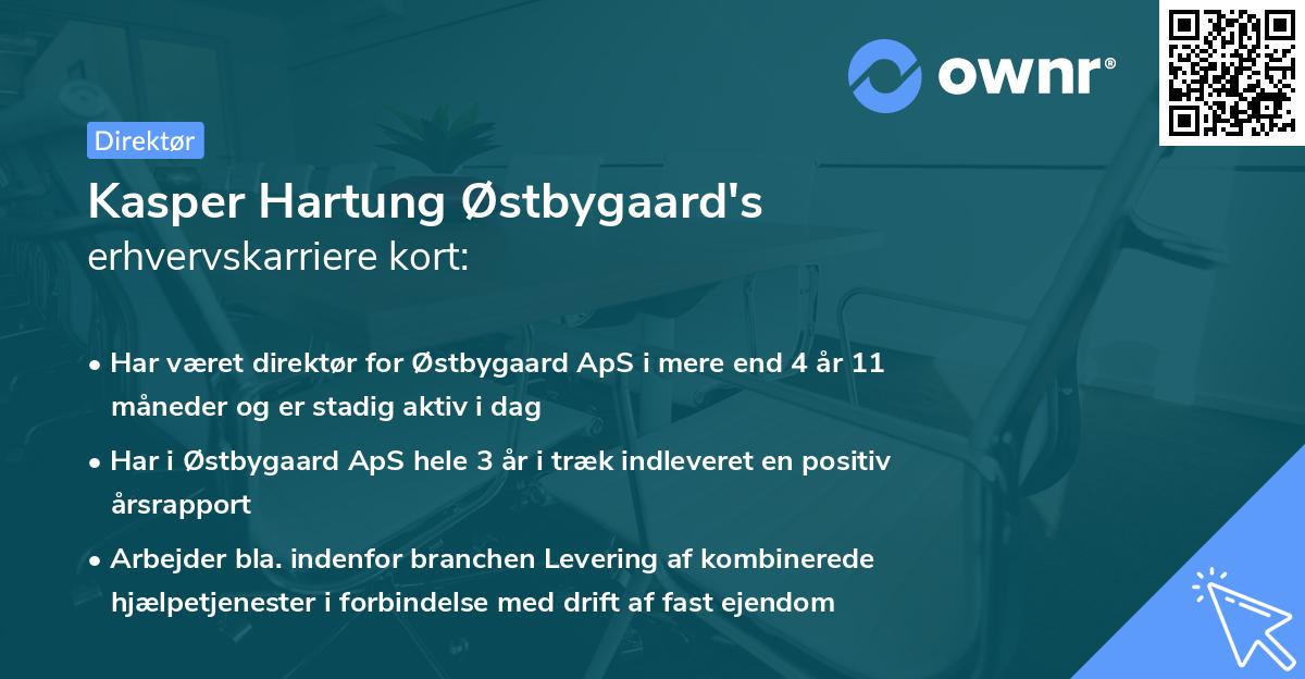 Kasper Hartung Østbygaard's erhvervskarriere kort
