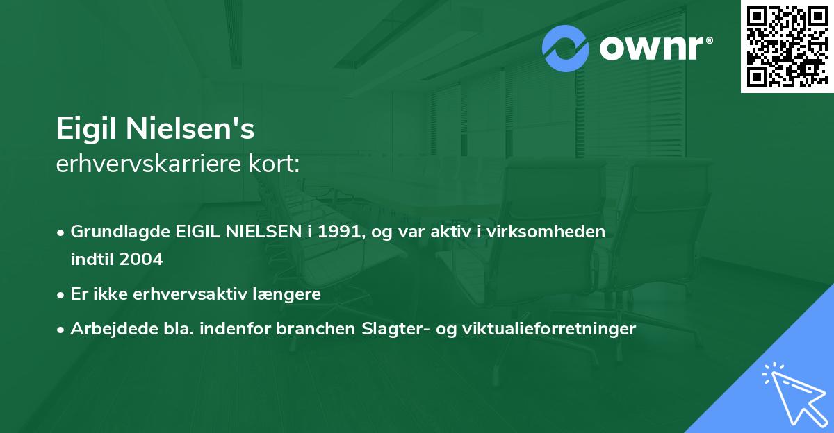 Eigil Nielsen's erhvervskarriere kort
