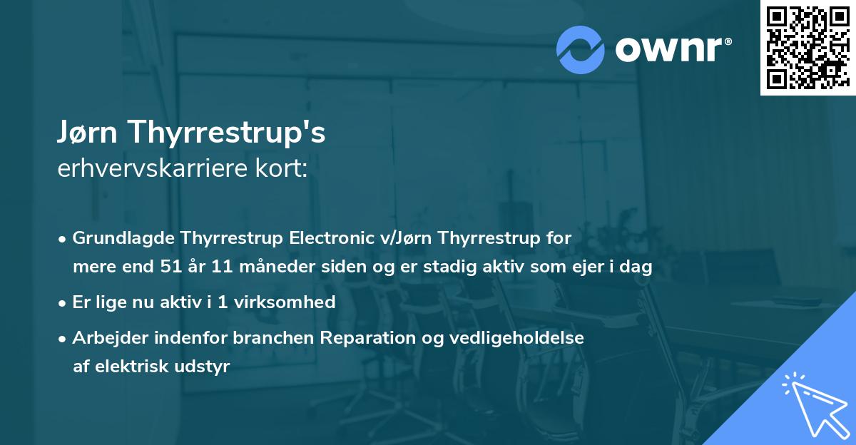 Jørn Thyrrestrup's erhvervskarriere kort