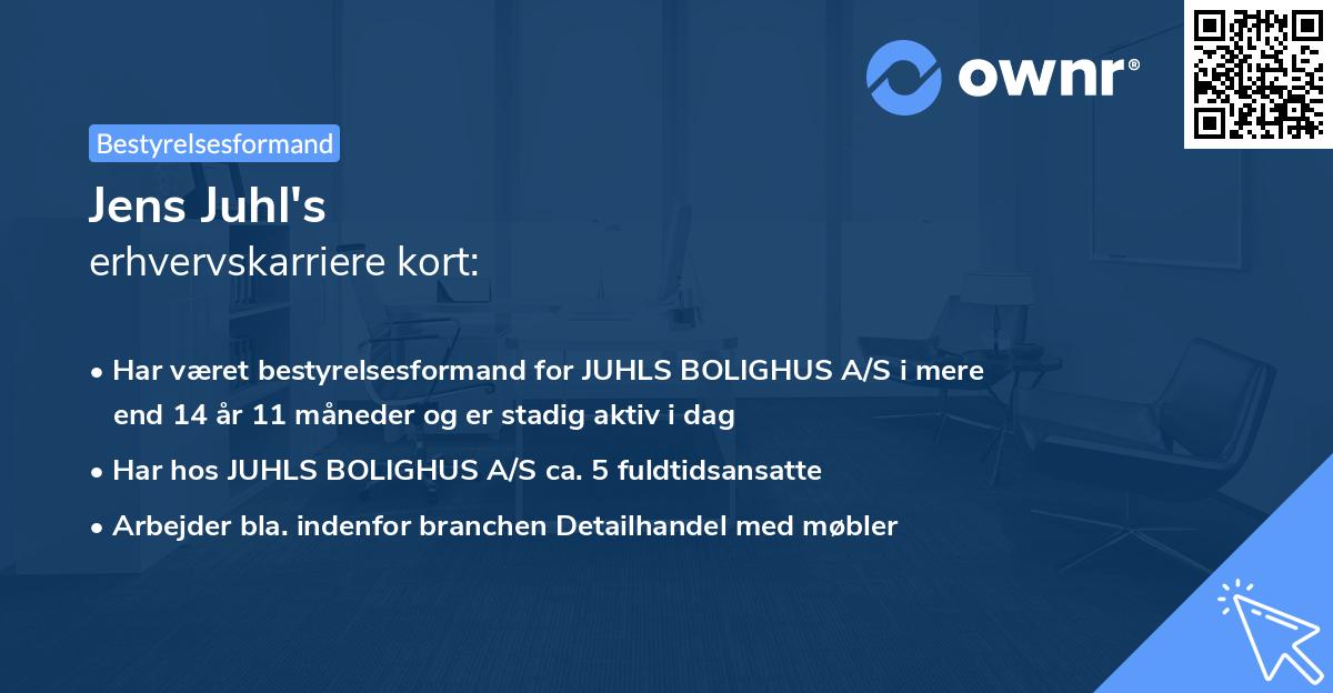 Jens Juhl's erhvervskarriere kort