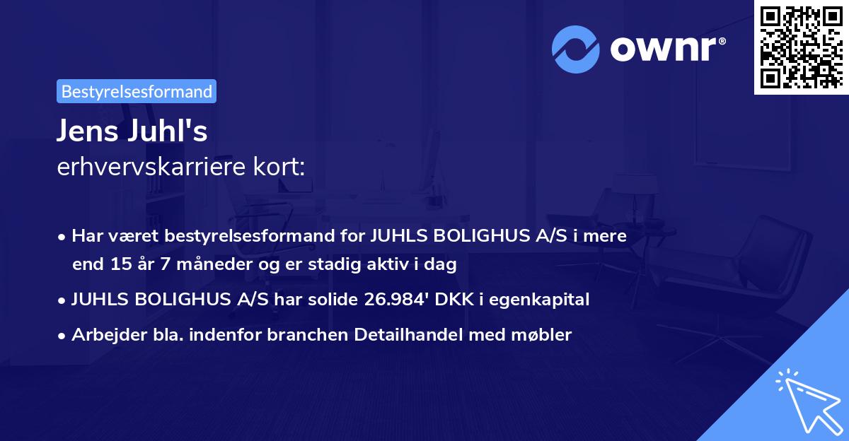 Jens Juhl's erhvervskarriere kort