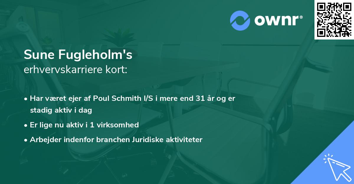 Sune Fugleholm's erhvervskarriere kort