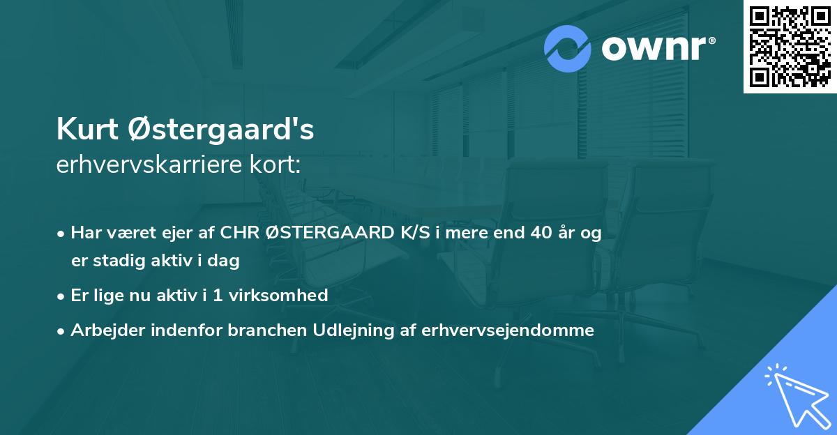 Kurt Østergaard's erhvervskarriere kort