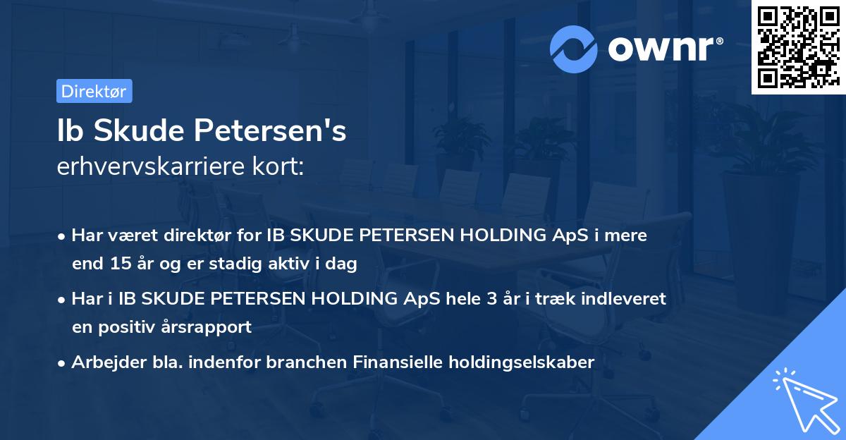Ib Skude Petersen's erhvervskarriere kort