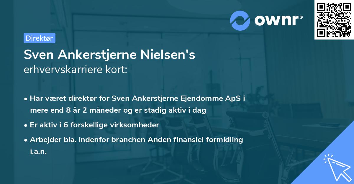 Sven Ankerstjerne Nielsen's erhvervskarriere kort