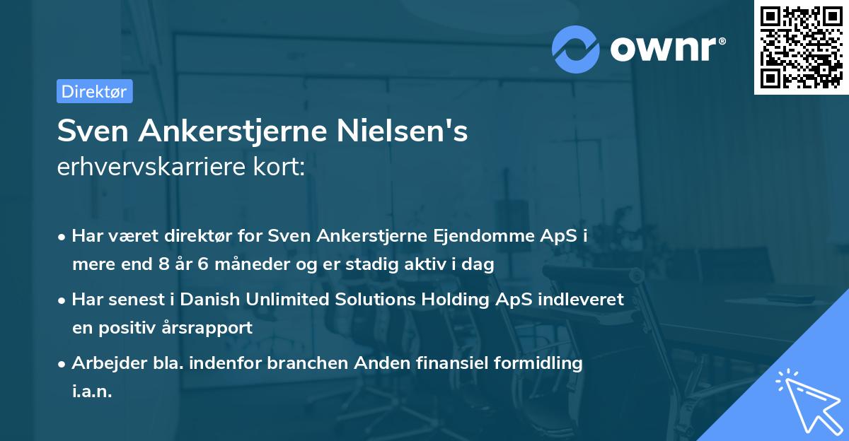 Sven Ankerstjerne Nielsen's erhvervskarriere kort