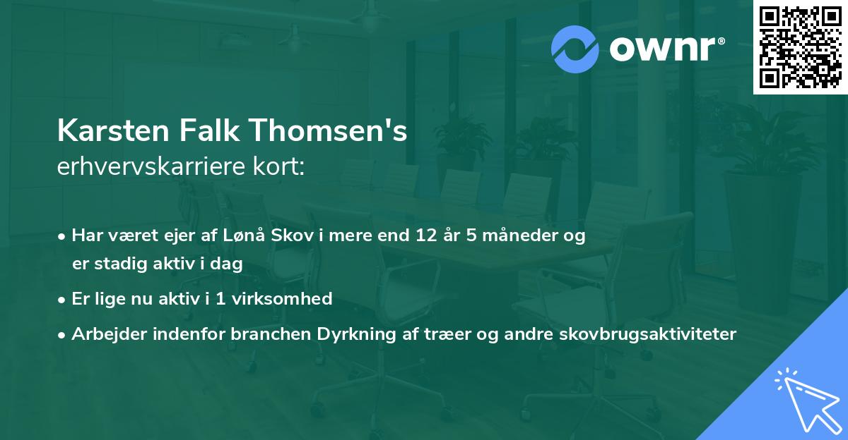 Karsten Falk Thomsen's erhvervskarriere kort