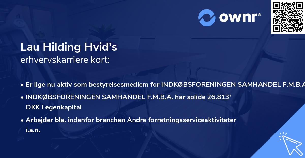 Lau Hilding Hvid's erhvervskarriere kort
