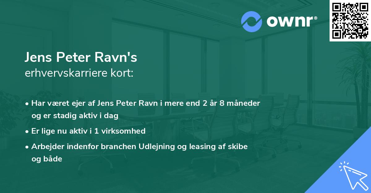 Jens Peter Ravn's erhvervskarriere kort